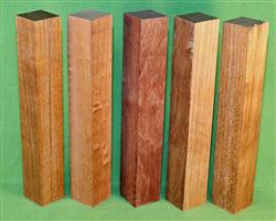 Blank #725 - Jatoba Extra Long Solid Turning Blanks ~ 5 Each ~ 1 1/2" x 1 1/2" x 10" ~ $20.99